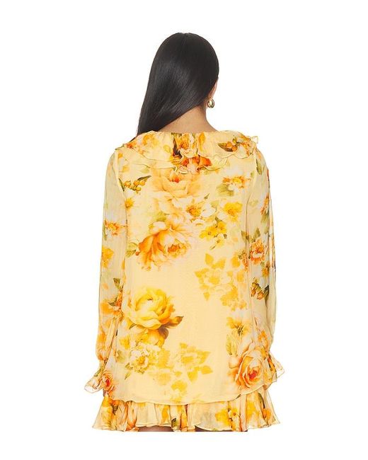 Hemant & Nandita Yellow Ruffle Top