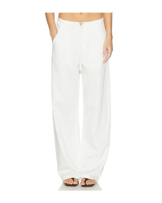LNA White Dusty Soft Denim Pant