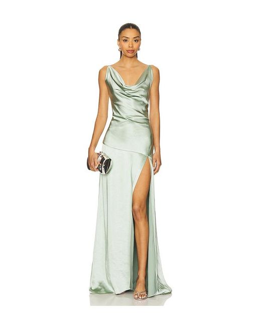 Elliatt White Kleid Aus Drapiertem Satin