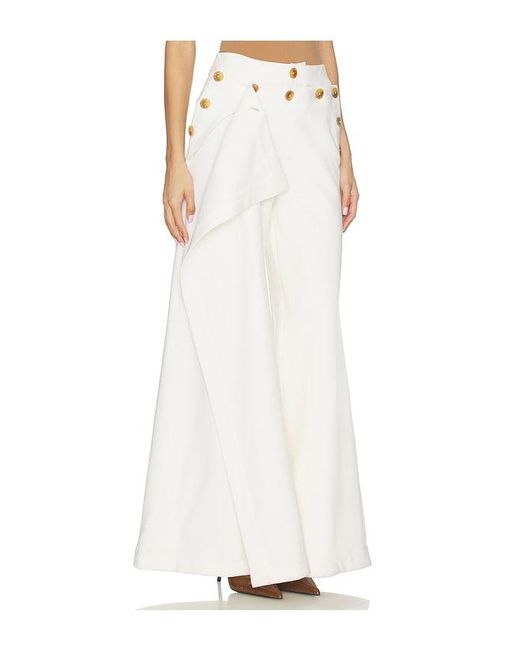 Monse White Cascade Sailor Tailored Trouser