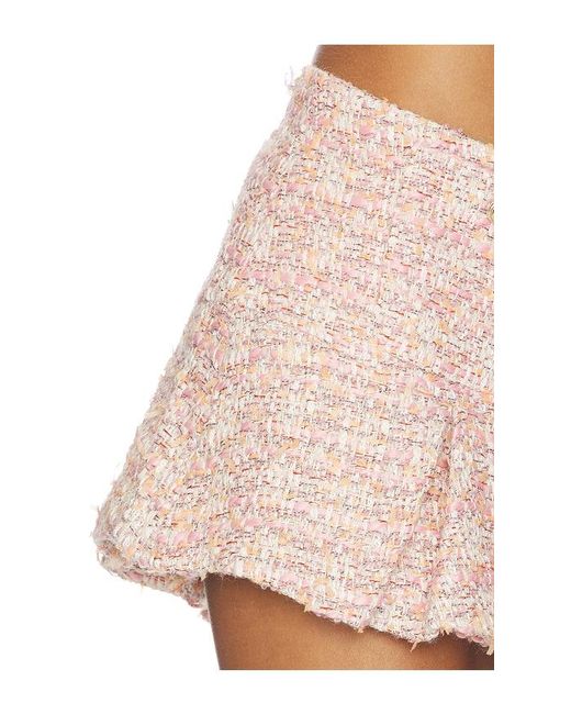 GUIZIO White Patch Pocket Pleated Mini Skirt