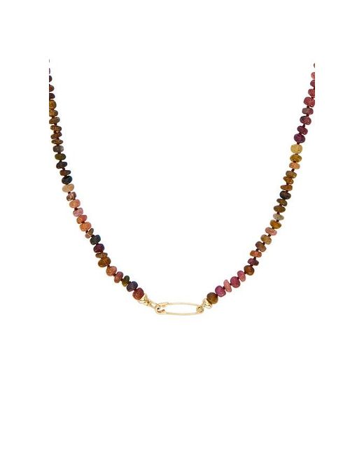 Loren Stewart Multicolor Tourmaline Safety Pin Necklace