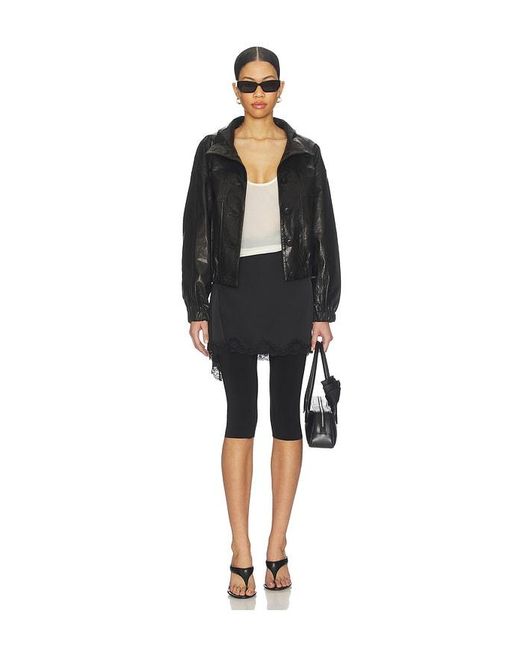 Dodiee Black Kate Leather Bomber