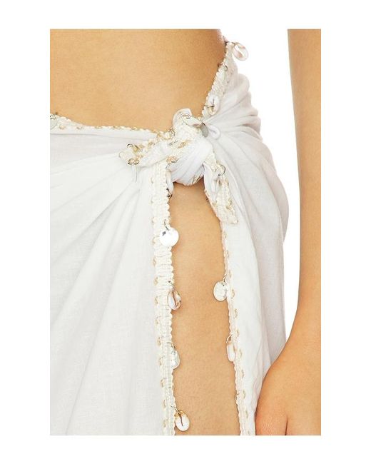 SNDY'S White Zelie Shell Wrap
