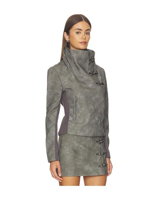 Jaded London Gray Funnel Neck Jacket