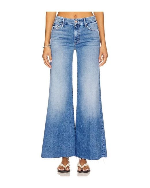Mother Blue Ausgestellte Hose The Roller Fray