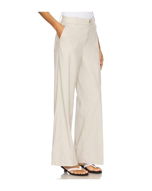 Spanx White Stretch Twill Wide Leg Pant