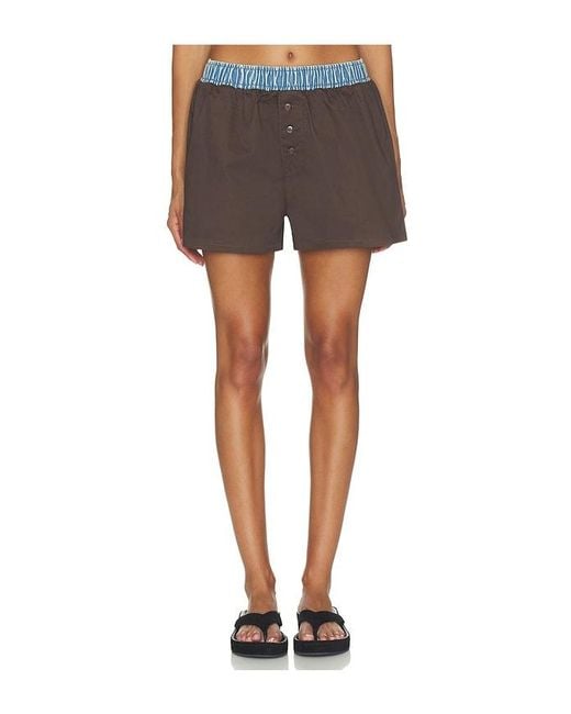 SER.O.YA Gray Tama Poplin Short