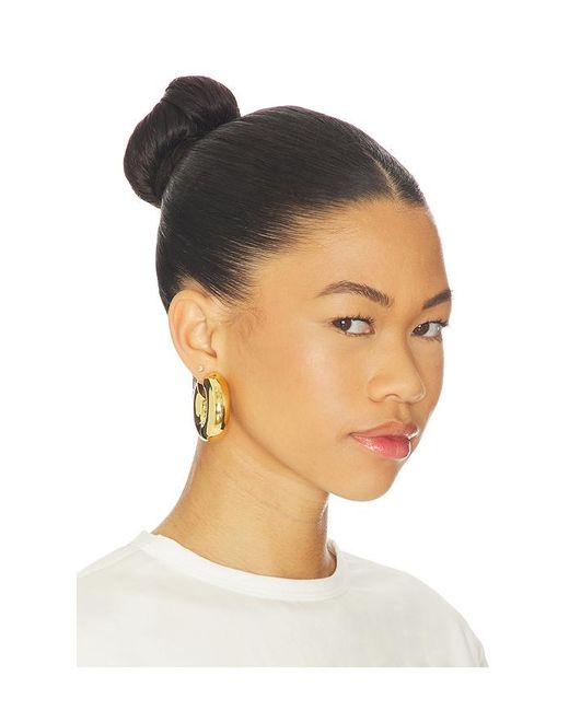 Eliou Metallic Jumbo Devon Hoop Earrings