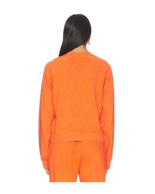 ÉTERNE Orange Shrunken Raglan Sweatshirt