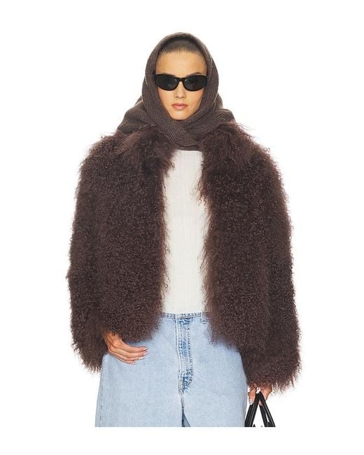 Lamarque Brown Bianca Fur Jacket