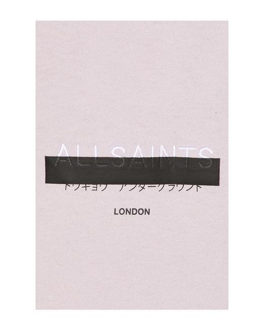 AllSaints White Redact Crew Neck Tee for men