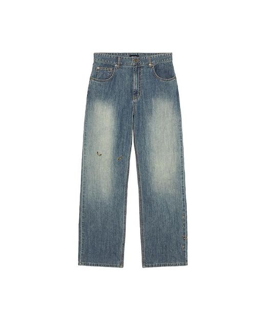 we11done Blue Piercing Denim Jeans for men