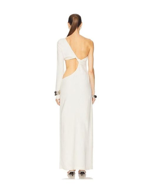 Helsa White The Corsico Draped Dress