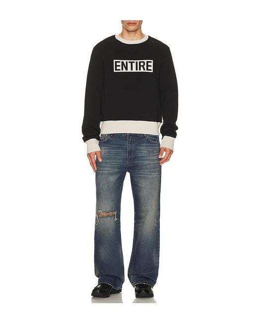 Entire studios Black Contro Crew Sweatshirt for men