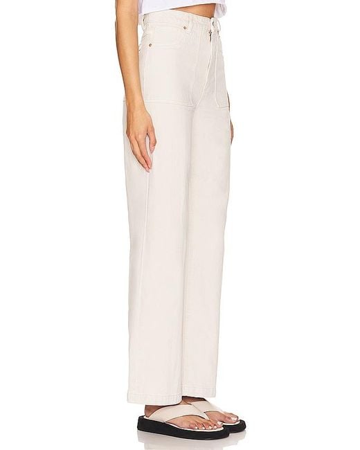 A.Brand White 94 High & Wide Jeans