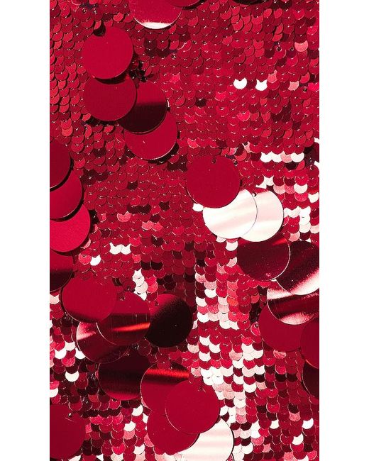 GUIZIO Red Paillette Skirt