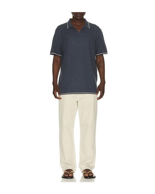 Marine Layer Blue Liam Sweater Polo for men