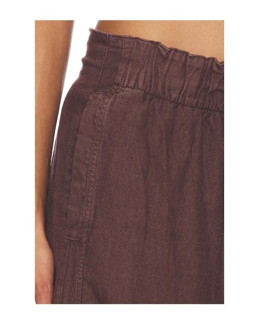 Free People Brown Days End Linen Pull On