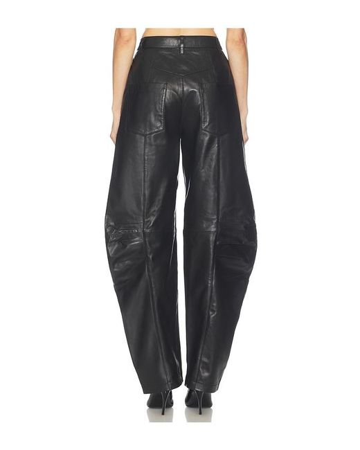 ROTATE BIRGER CHRISTENSEN Black Leather Cargo Pants