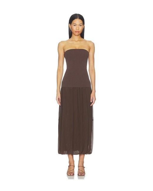 St. Agni Multicolor Strapless Balloon Hem Dress