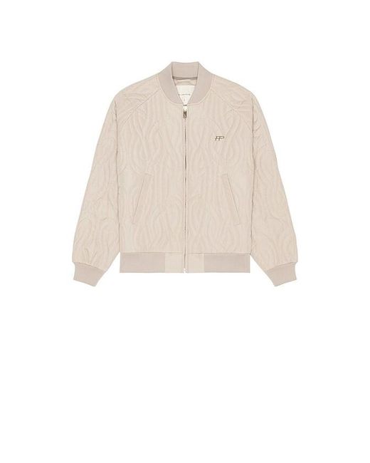 Filling Pieces Blue Quilted Bomber Jacket for men