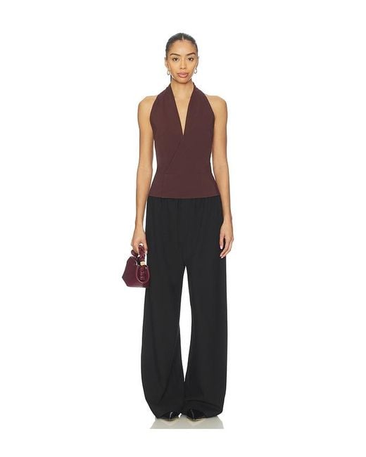 St. Agni Purple Halter Wrap Top