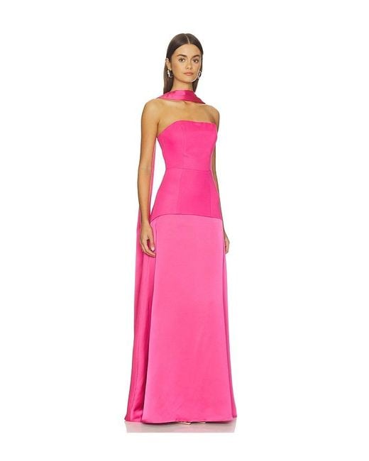 Elliatt Pink Noralyn Strapless Gown