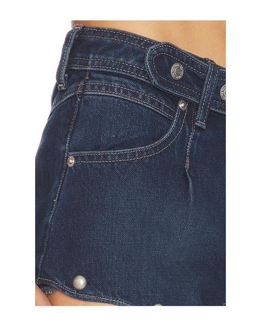 Free People Blue X We The Free Late Night Stud Short