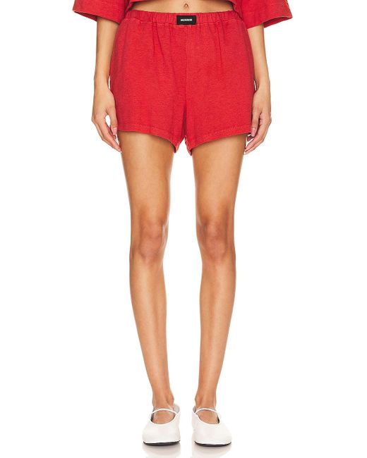 Monrow French Terry Gym Short Red