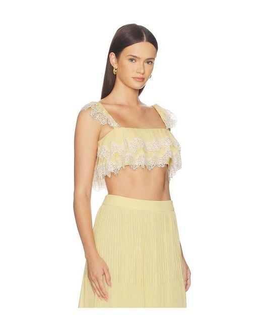 Hemant & Nandita Natural Ruffle Top