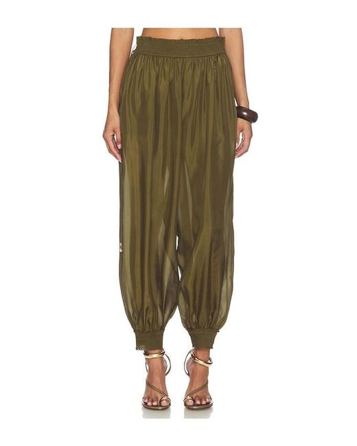Zimmermann Green Mahon Harem Pant