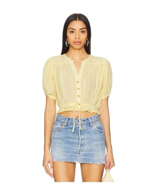 Free People We The Free Little Cloud シャツ Blue