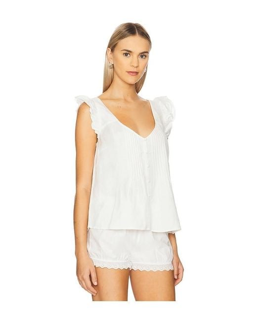 Sanctuary White Ärmelloses Oberteil Top