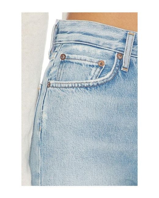 Agolde Blue 90's Pinch Waist High Rise Straight Jeans