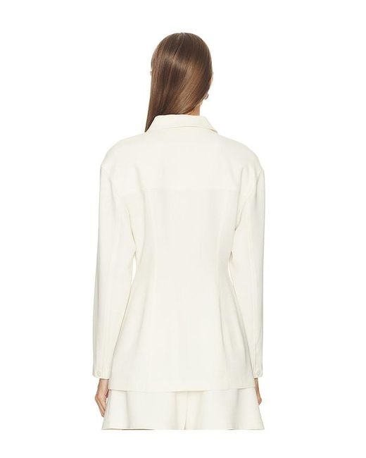 Theory White Sculpted Seam Shirt