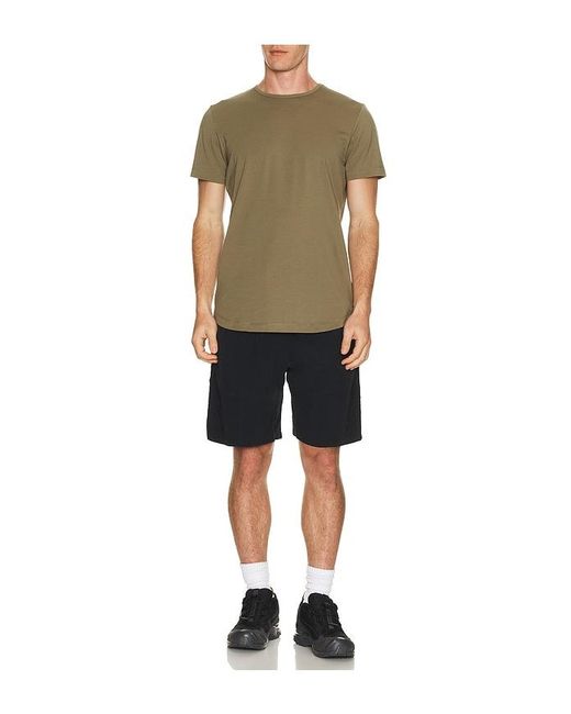 Cuts Green Curve Hem Tee for men