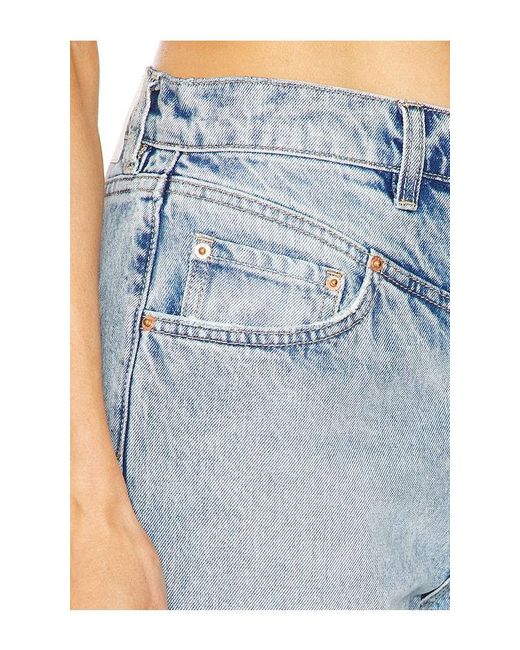GRLFRND Blue Katya Seamed Loose Wide Leg Jeans