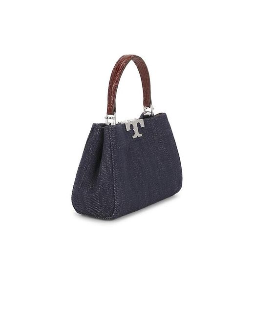 Tory Burch Blue Eleanor Denim Mini Satchel Bag
