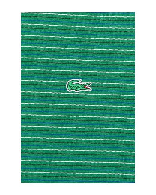 Lacoste Green Runway Striped Jersey T-Shirt for men