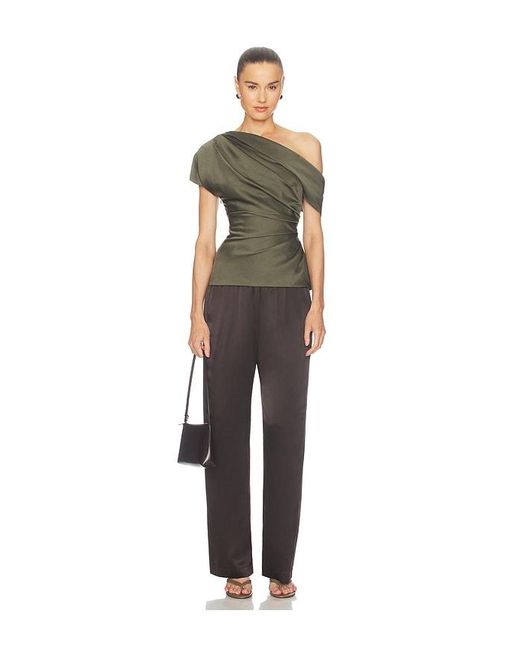 Jonathan Simkhai Green Phoebe Draped Top