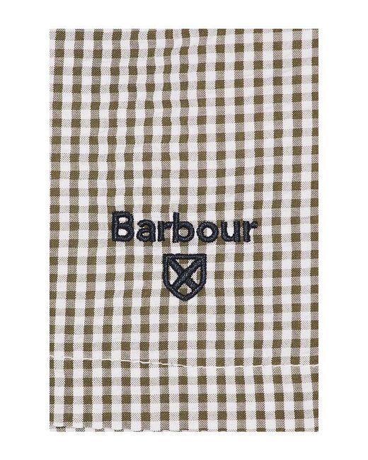 Barbour Natural Gingham Seersucker Swim Short for men