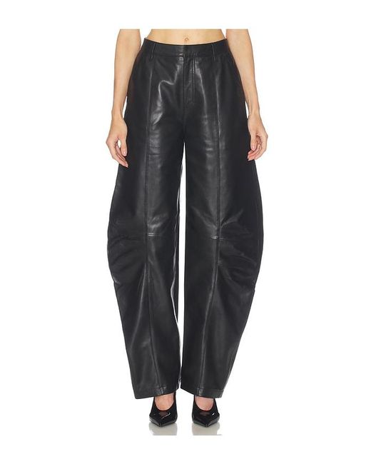 ROTATE BIRGER CHRISTENSEN Black Leather Cargo Pants