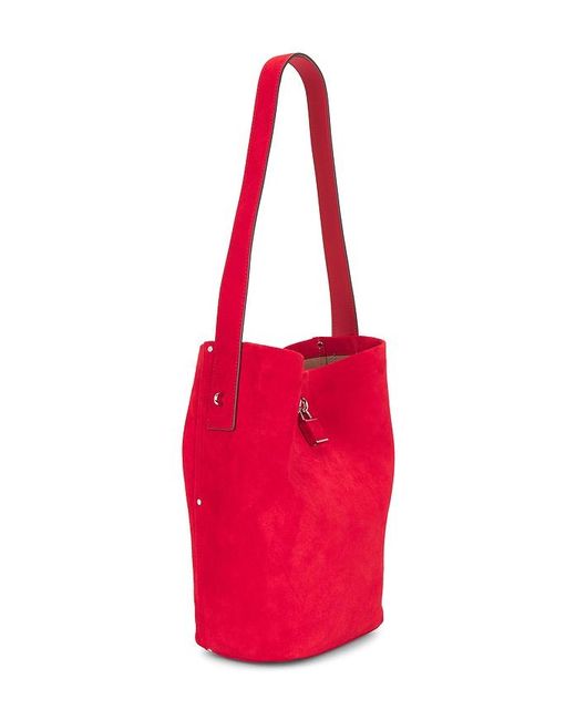 Tory Burch Red Suede Slim Bucket Bag