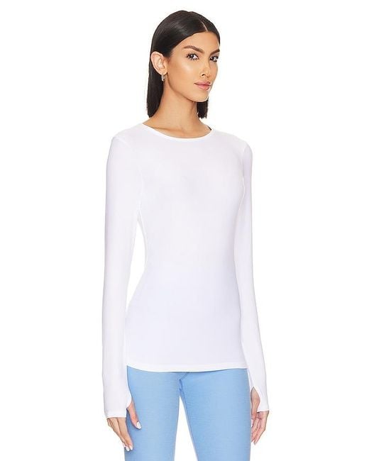 Beyond Yoga White Classic Crew Pullover