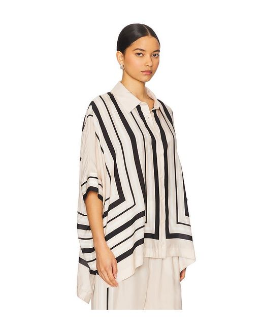 Jonathan Simkhai Black Bowman Oversized Button Down Shirt