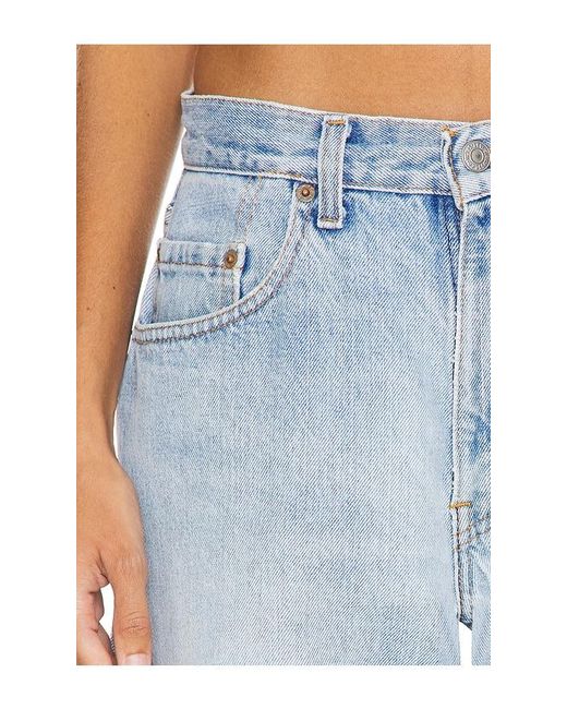 aligrace Blue Vintage Barrel Wide Leg Jeans