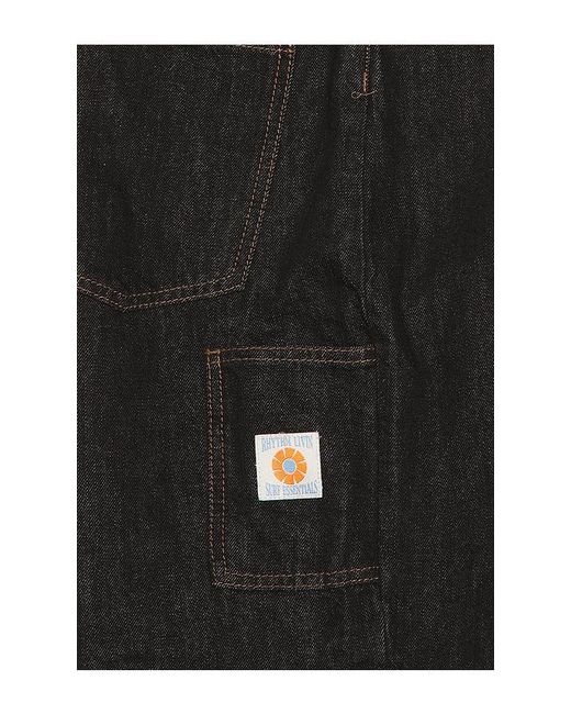 Rhythm Black Toby Denim Short for men