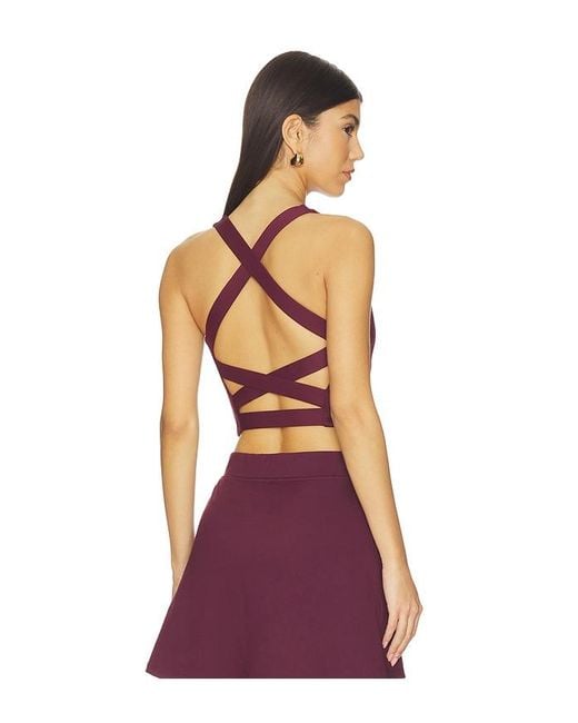 Gold Hinge Red Criss Cross Back Tank Top
