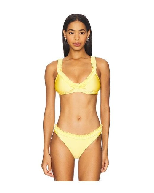 Solid & Striped Orange The Cassidy Bikini Top